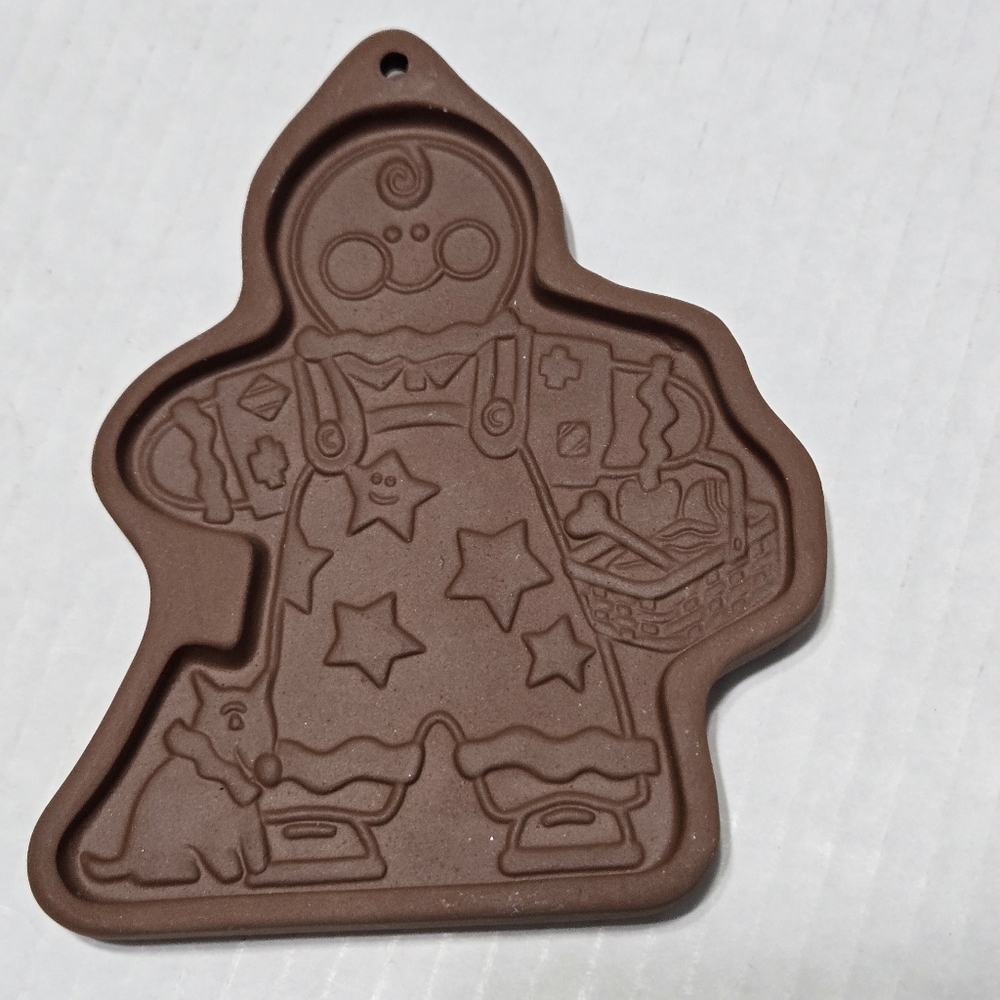 Longaberger Gingerbread Man Cookie Mold Press Roger